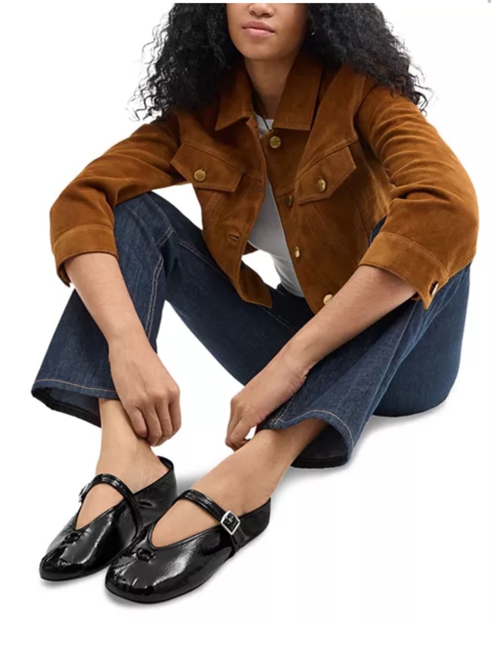 NEW COACH Women's Sculpted C Crinkle Patent Leather Mary Jane Shoes